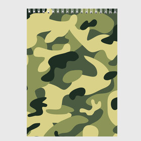 Скетчбук с принтом Зелёный камуфляж в Белгороде, 100% бумага
 | 48 листов, плотность листов — 100 г/м2, плотность картонной обложки — 250 г/м2. Листы скреплены сверху удобной пружинной спиралью | camouflage | green camouflage | зеленый камуфляж | камуфляж