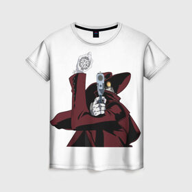Женская футболка 3D с принтом Алукард в Белгороде, 100% полиэфир ( синтетическое хлопкоподобное полотно) | прямой крой, круглый вырез горловины, длина до линии бедер | hellsing | алукард | хеллсинг