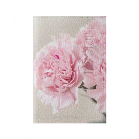 Обложка для паспорта матовая кожа с принтом Розовый цветок 5 в Белгороде, натуральная матовая кожа | размер 19,3 х 13,7 см; прозрачные пластиковые крепления | Тематика изображения на принте: розовый | цветок | цветы