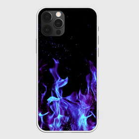 Чехол для iPhone 12 Pro Max с принтом Синий огонь в Белгороде, Силикон |  | дым | разные | синий | цветные