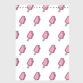 Скетчбук с принтом Мороженое розовое в Белгороде, 100% бумага
 | 48 листов, плотность листов — 100 г/м2, плотность картонной обложки — 250 г/м2. Листы скреплены сверху удобной пружинной спиралью | ice cream | мода | мороженое | тренд