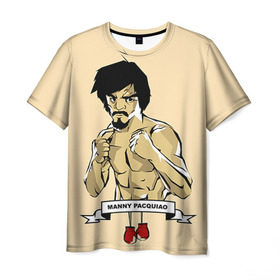 Мужская футболка 3D с принтом Manny Pacquiao в Белгороде, 100% полиэфир | прямой крой, круглый вырез горловины, длина до линии бедер | мэнни пакьяо