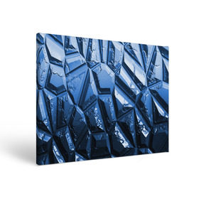 Холст прямоугольный с принтом Каменная кладка синяя в Белгороде, 100% ПВХ |  | камень | синий | текстура