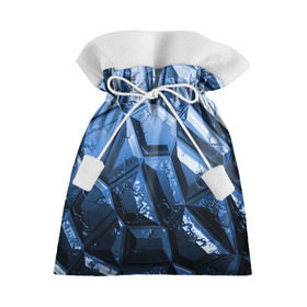 Подарочный 3D мешок с принтом Каменная кладка синяя в Белгороде, 100% полиэстер | Размер: 29*39 см | камень | синий | текстура