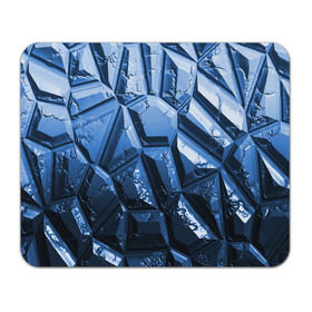 Коврик прямоугольный с принтом Каменная кладка синяя в Белгороде, натуральный каучук | размер 230 х 185 мм; запечатка лицевой стороны | камень | синий | текстура