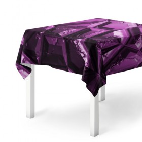 Скатерть 3D с принтом Каменная кладка фиолетовая в Белгороде, 100% полиэстер (ткань не мнется и не растягивается) | Размер: 150*150 см | 