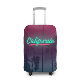 Чехол для чемодана 3D с принтом California в Белгороде, 86% полиэфир, 14% спандекс | двустороннее нанесение принта, прорези для ручек и колес | america | california | city | state | sun. summer | америка | город | калифорния | лето | солнце | штат