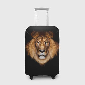 Чехол для чемодана 3D с принтом Лев в Белгороде, 86% полиэфир, 14% спандекс | двустороннее нанесение принта, прорези для ручек и колес | lion | голова | лев