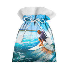Подарочный 3D мешок с принтом Лето в Белгороде, 100% полиэстер | Размер: 29*39 см | берег | волна | лето | море | отдых | серфинг
