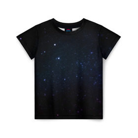Детская футболка 3D с принтом Deep Space в Белгороде, 100% гипоаллергенный полиэфир | прямой крой, круглый вырез горловины, длина до линии бедер, чуть спущенное плечо, ткань немного тянется | Тематика изображения на принте: star | звезды