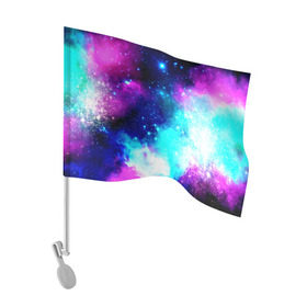 Флаг для автомобиля с принтом Космические краски в Белгороде, 100% полиэстер | Размер: 30*21 см | star | звезды | яркие