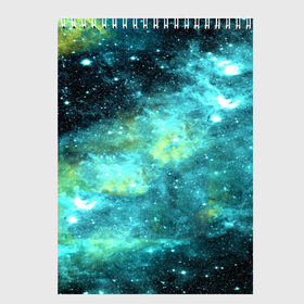Скетчбук с принтом Космос в Белгороде, 100% бумага
 | 48 листов, плотность листов — 100 г/м2, плотность картонной обложки — 250 г/м2. Листы скреплены сверху удобной пружинной спиралью | вселенная | галактика | звезды