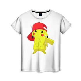 Женская футболка 3D с принтом Pika в Белгороде, 100% полиэфир ( синтетическое хлопкоподобное полотно) | прямой крой, круглый вырез горловины, длина до линии бедер | bulbasaur | pikachu | pokemon | squirtle | бальбазар | пикачу | покемон | сквиртл