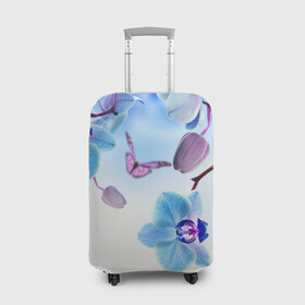 Чехол для чемодана 3D с принтом Flowers в Белгороде, 86% полиэфир, 14% спандекс | двустороннее нанесение принта, прорези для ручек и колес | арт | краска | лето | лучи | любовь | новинки | популярные | природа | рисунки | свет | цветы