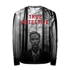 Мужской лонгслив 3D с принтом True Detective в Белгороде, 100% полиэстер | длинные рукава, круглый вырез горловины, полуприлегающий силуэт | детектив | настоящий детектив | раст | сериал