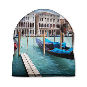 Шапка 3D с принтом Италия (Венеция) в Белгороде, 100% полиэстер | универсальный размер, печать по всей поверхности изделия | europe | italy | venice | венеция | вода | европа | ес | италия | каникулы | лодки | отдых | отпуск | солнце | туризм