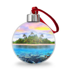 Ёлочный шар с принтом Мальдивы в Белгороде, Пластик | Диаметр: 77 мм | загар | каникулы | мальдивские острова | мальдивы | отдых | отпуск | пляж | приключения | солнце | туризм