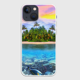 Чехол для iPhone 13 mini с принтом Мальдивы в Белгороде,  |  | загар | каникулы | мальдивские острова | мальдивы | отдых | отпуск | пляж | приключения | солнце | туризм