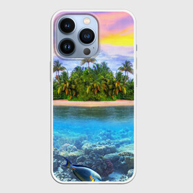 Чехол для iPhone 13 Pro с принтом Мальдивы в Белгороде,  |  | Тематика изображения на принте: загар | каникулы | мальдивские острова | мальдивы | отдых | отпуск | пляж | приключения | солнце | туризм