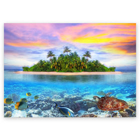 Поздравительная открытка с принтом Мальдивы в Белгороде, 100% бумага | плотность бумаги 280 г/м2, матовая, на обратной стороне линовка и место для марки
 | загар | каникулы | мальдивские острова | мальдивы | отдых | отпуск | пляж | приключения | солнце | туризм