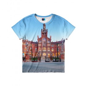 Детская футболка 3D с принтом Барселона в Белгороде, 100% гипоаллергенный полиэфир | прямой крой, круглый вырез горловины, длина до линии бедер, чуть спущенное плечо, ткань немного тянется | barcelona | europe | spain | барселона | европа | ес | испания | каталония | отдых | отпуск | туризм