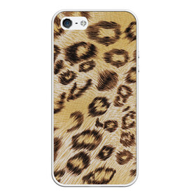 Чехол для iPhone 5/5S матовый с принтом Леопардовая ткань в Белгороде, Силикон | Область печати: задняя сторона чехла, без боковых панелей | гепард | гламур | леопард | мода | пятна | роскошь | ткань | точки | шерсть