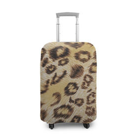 Чехол для чемодана 3D с принтом Леопардовая ткань в Белгороде, 86% полиэфир, 14% спандекс | двустороннее нанесение принта, прорези для ручек и колес | гепард | гламур | леопард | мода | пятна | роскошь | ткань | точки | шерсть