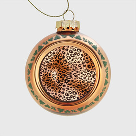 Стеклянный ёлочный шар с принтом Леопардовая шкура в Белгороде, Стекло | Диаметр: 80 мм | Тематика изображения на принте: гепард | гламур | леопард | мода | роскошь | шерсть