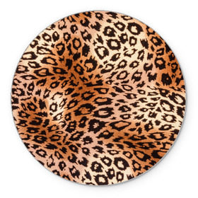 Коврик круглый с принтом Леопардовая шкура в Белгороде, резина и полиэстер | круглая форма, изображение наносится на всю лицевую часть | гепард | гламур | леопард | мода | роскошь | шерсть