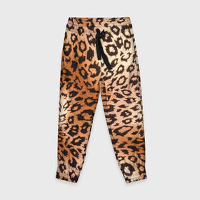Детские брюки 3D с принтом Леопардовая шкура в Белгороде, 100% полиэстер | манжеты по низу, эластичный пояс регулируется шнурком, по бокам два кармана без застежек, внутренняя часть кармана из мелкой сетки | гепард | гламур | леопард | мода | роскошь | шерсть