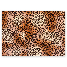 Поздравительная открытка с принтом Леопардовая шкура в Белгороде, 100% бумага | плотность бумаги 280 г/м2, матовая, на обратной стороне линовка и место для марки
 | Тематика изображения на принте: гепард | гламур | леопард | мода | роскошь | шерсть