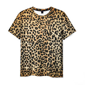 Мужская футболка 3D с принтом Гепард (шкура) в Белгороде, 100% полиэфир | прямой крой, круглый вырез горловины, длина до линии бедер | Тематика изображения на принте: гепард | гламур | леопард | мода | пятна | роскошь | ткань | точки | шерсть