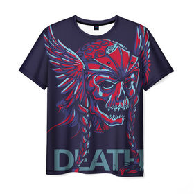 Мужская футболка 3D с принтом Дьявол в Белгороде, 100% полиэфир | прямой крой, круглый вырез горловины, длина до линии бедер | ад | вера | дьявол | мексика | мертвецы | монстр | новинки | огонь | традиции | ходячие | череп