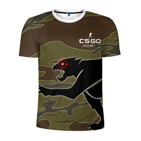 Мужская футболка 3D спортивная с принтом cs:go - Jaguar style (Ягуар) в Белгороде, 100% полиэстер с улучшенными характеристиками | приталенный силуэт, круглая горловина, широкие плечи, сужается к линии бедра | Тематика изображения на принте: cs | csgo | го | кс | ягуар