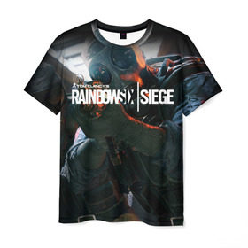 Мужская футболка 3D с принтом Rainbow six | Siege в Белгороде, 100% полиэфир | прямой крой, круглый вырез горловины, длина до линии бедер | boom | fire | rainbowsix | siege | tom clansys