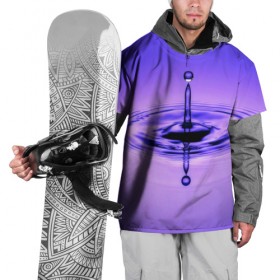 Накидка на куртку 3D с принтом Капля в Белгороде, 100% полиэстер |  | Тематика изображения на принте: вода | волна | капля | фиолетовый