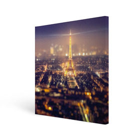 Холст квадратный с принтом Эйфелева башня в Белгороде, 100% ПВХ |  | sity | блики | город | европа | ночь | париж | романтика | свет | эйфелева башня