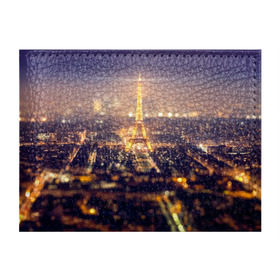 Обложка для студенческого билета с принтом Эйфелева башня в Белгороде, натуральная кожа | Размер: 11*8 см; Печать на всей внешней стороне | sity | блики | город | европа | ночь | париж | романтика | свет | эйфелева башня
