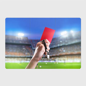 Магнитный плакат 3Х2 с принтом Красная карточка в Белгороде, Полимерный материал с магнитным слоем | 6 деталей размером 9*9 см | red card | красная карточка | премьер лига | рфпл | футбол
