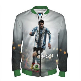 Мужской бомбер 3D с принтом Leo Messi в Белгороде, 100% полиэстер | застегивается на молнию, по бокам два кармана без застежек, по низу бомбера и на воротнике - эластичная резинка | barselona | messi | аргентина | барселона | месси | мяч | футбол