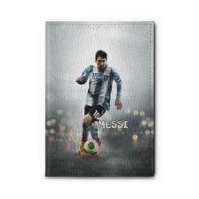 Обложка для автодокументов с принтом Leo Messi в Белгороде, натуральная кожа |  размер 19,9*13 см; внутри 4 больших “конверта” для документов и один маленький отдел — туда идеально встанут права | barselona | messi | аргентина | барселона | месси | мяч | футбол