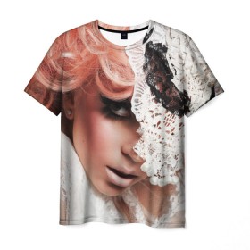 Мужская футболка 3D с принтом Lady Gaga в Белгороде, 100% полиэфир | прямой крой, круглый вырез горловины, длина до линии бедер | Тематика изображения на принте: lady gaga | звезда | знаменитость | леди гага | музыка | певица