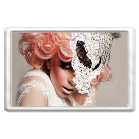 Магнит 45*70 с принтом Lady Gaga в Белгороде, Пластик | Размер: 78*52 мм; Размер печати: 70*45 | lady gaga | звезда | знаменитость | леди гага | музыка | певица