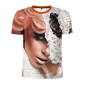 Мужская футболка 3D спортивная с принтом Lady Gaga в Белгороде, 100% полиэстер с улучшенными характеристиками | приталенный силуэт, круглая горловина, широкие плечи, сужается к линии бедра | lady gaga | звезда | знаменитость | леди гага | музыка | певица