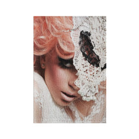 Обложка для паспорта матовая кожа с принтом Lady Gaga в Белгороде, натуральная матовая кожа | размер 19,3 х 13,7 см; прозрачные пластиковые крепления | Тематика изображения на принте: lady gaga | звезда | знаменитость | леди гага | музыка | певица