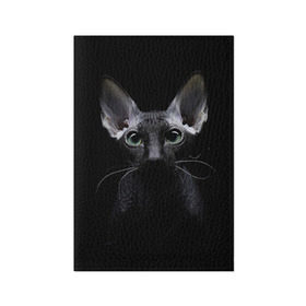Обложка для паспорта матовая кожа с принтом Сфинкс 2 в Белгороде, натуральная матовая кожа | размер 19,3 х 13,7 см; прозрачные пластиковые крепления | Тематика изображения на принте: кот | котенок | котик | котэ | кошка | сфинкс