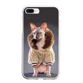 Чехол для iPhone 7Plus/8 Plus матовый с принтом Сфинкс 4 в Белгороде, Силикон | Область печати: задняя сторона чехла, без боковых панелей | Тематика изображения на принте: кот | котенок | котик | котэ | кошка | сфинкс