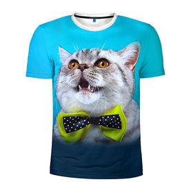 Мужская футболка 3D спортивная с принтом Британец 3 в Белгороде, 100% полиэстер с улучшенными характеристиками | приталенный силуэт, круглая горловина, широкие плечи, сужается к линии бедра | британец | британская | британцы | кот | котенок | котик | котэ | кошка