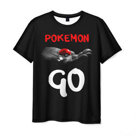 Мужская футболка 3D с принтом Pokemon GO 5 в Белгороде, 100% полиэфир | прямой крой, круглый вырез горловины, длина до линии бедер | pikachu | poke ball | pokemon | pokemon go | пикачу | покемон