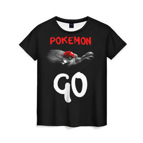 Женская футболка 3D с принтом Pokemon GO 5 в Белгороде, 100% полиэфир ( синтетическое хлопкоподобное полотно) | прямой крой, круглый вырез горловины, длина до линии бедер | pikachu | poke ball | pokemon | pokemon go | пикачу | покемон